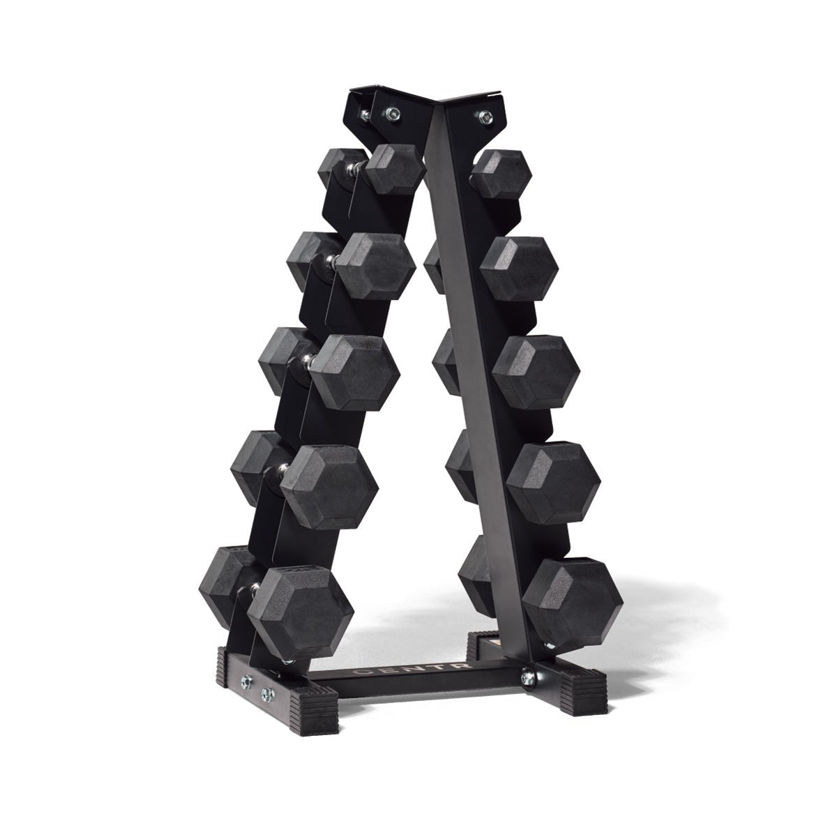5 - 25 Lb Dumbbell Weight Set with Rack