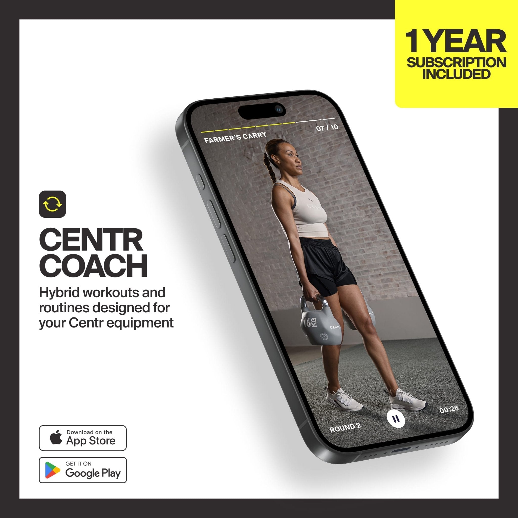 HYROX Kettlebell + Centr Coach Bundle - Centrcentrllc