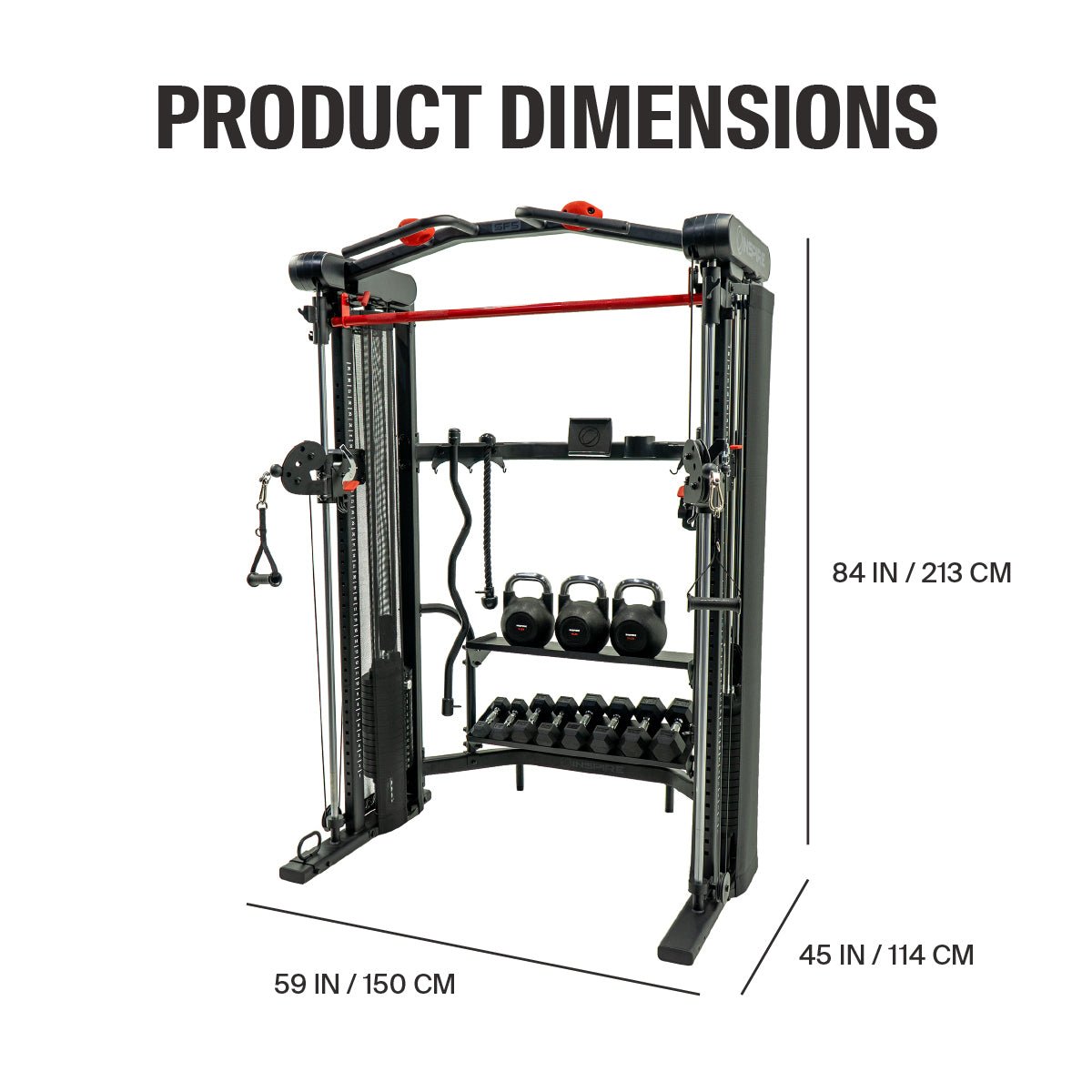 SF5 Smith Functional Trainer with Storage Rack - Centrcentrllc