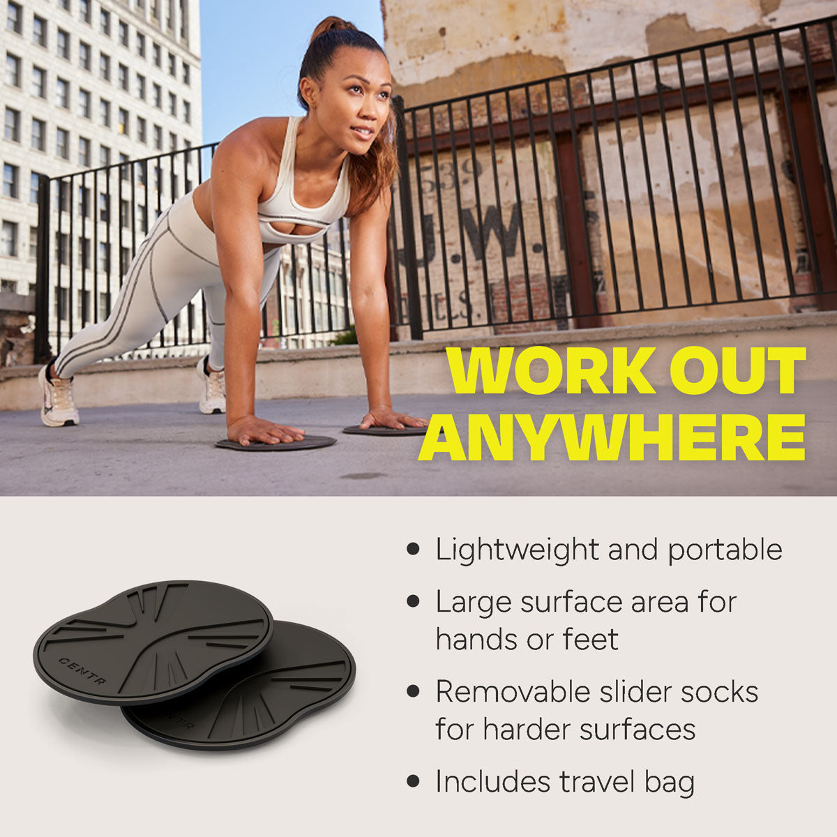 Exercise Slider Discs - For Hands and Feet - Centr