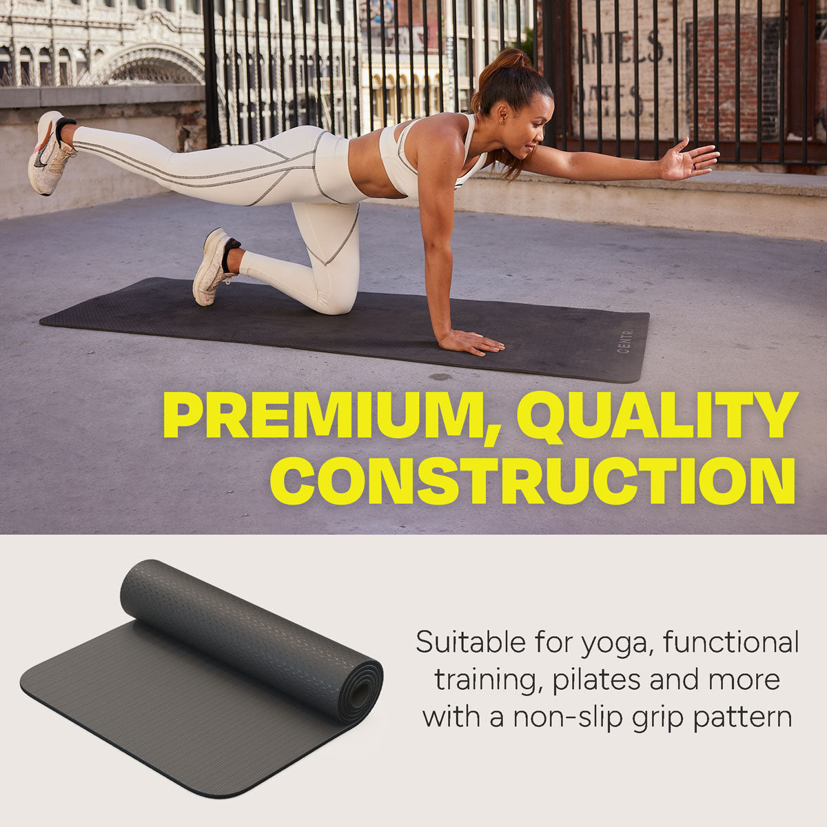 Yoga Mat for Women, TPE Non Slip Pro Yoga Mats for All Yoga Lovers,  Pilates&Floor Exercises 
