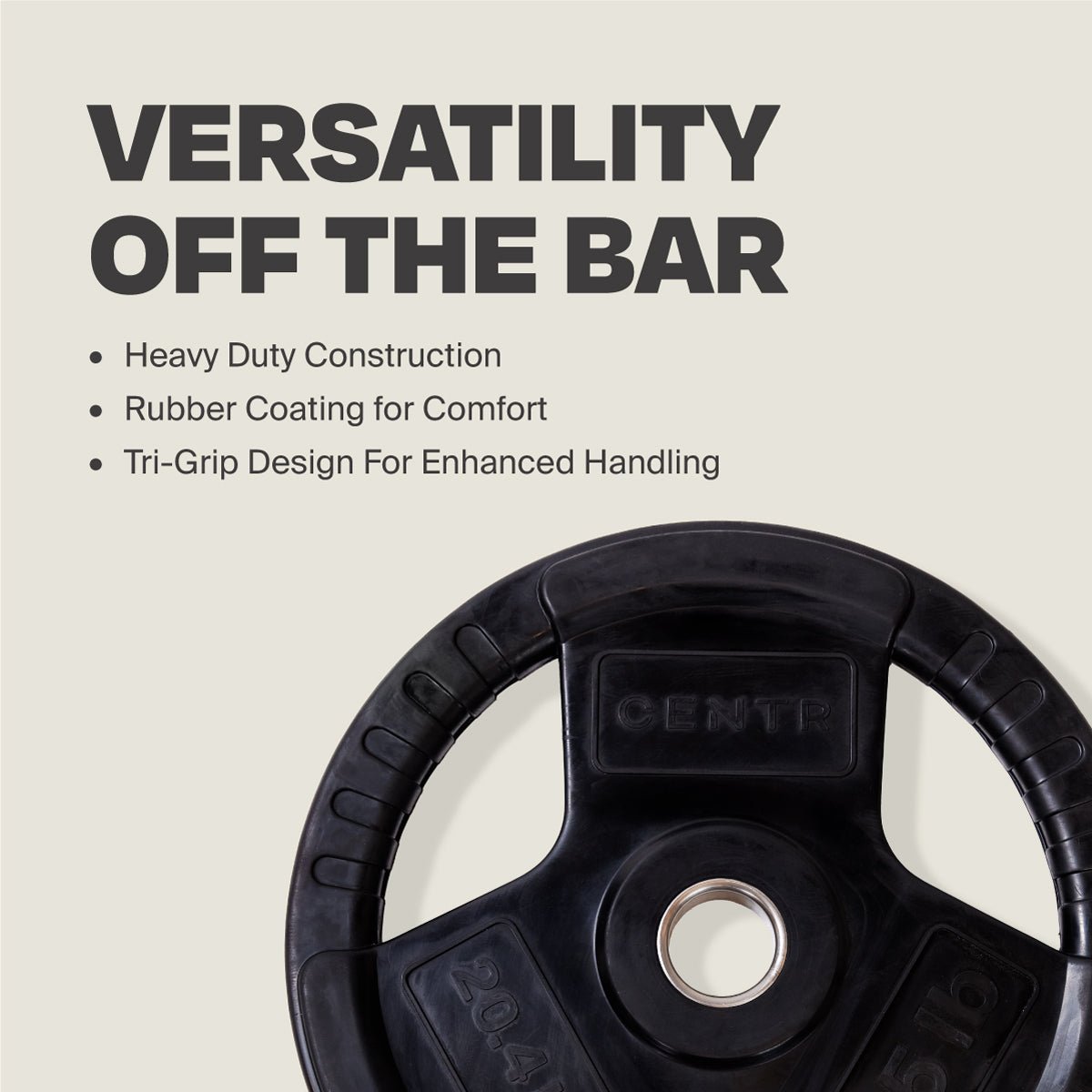 300 lb Weight Set with Barbell – Olympic Rubber Plates Centr