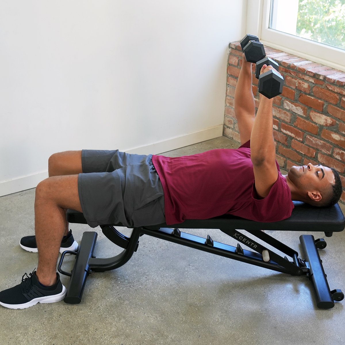 Flat Incline Decline Workout Bench Centr