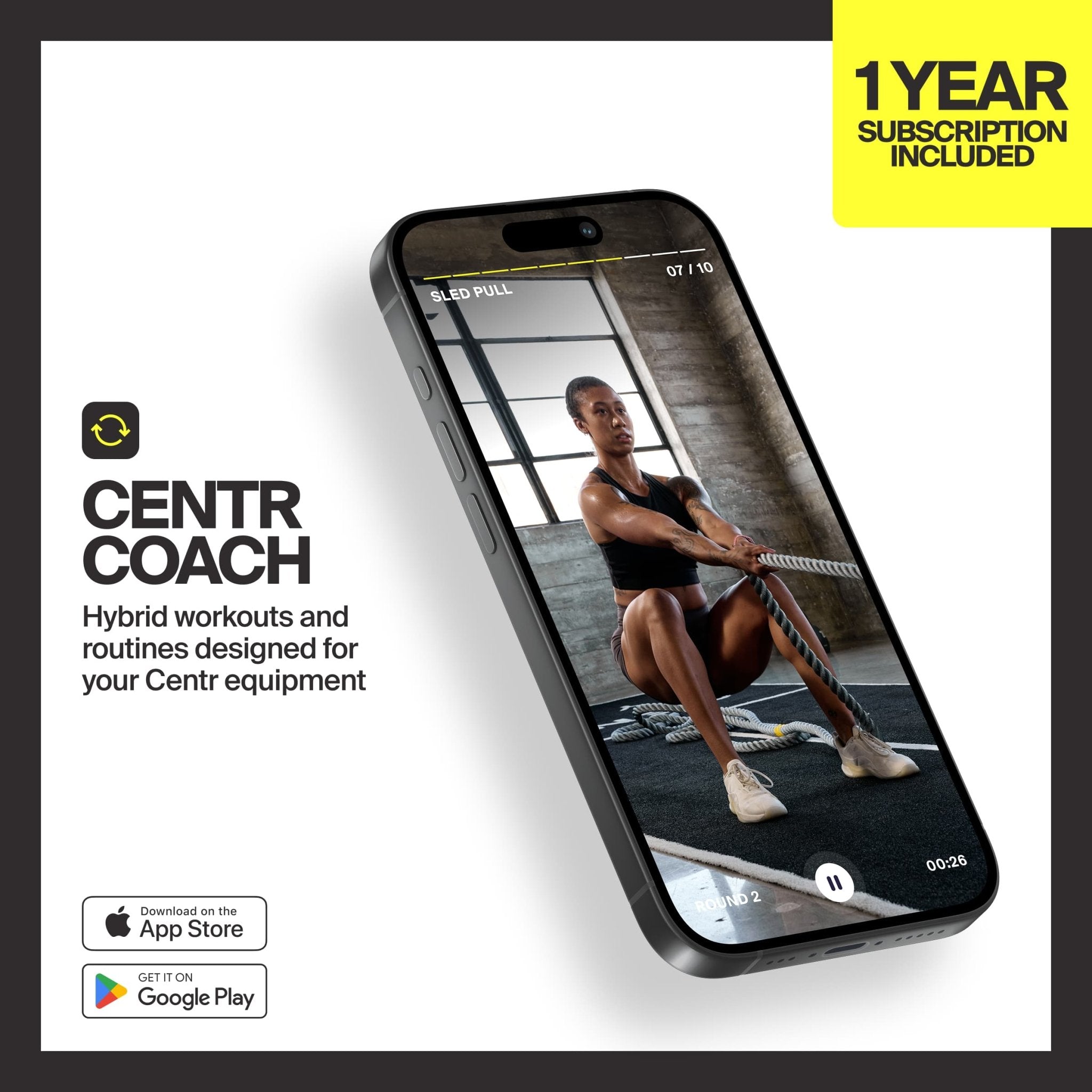 HYROX Power Rope + Centr Coach Bundle - Centrcentrllc