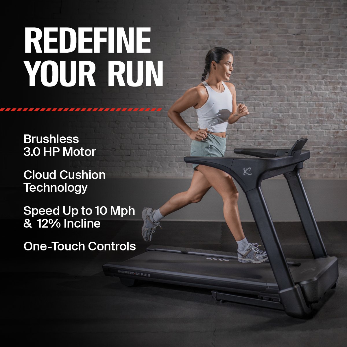 Inspire Series T4 Folding Treadmill - Centrcentrllc