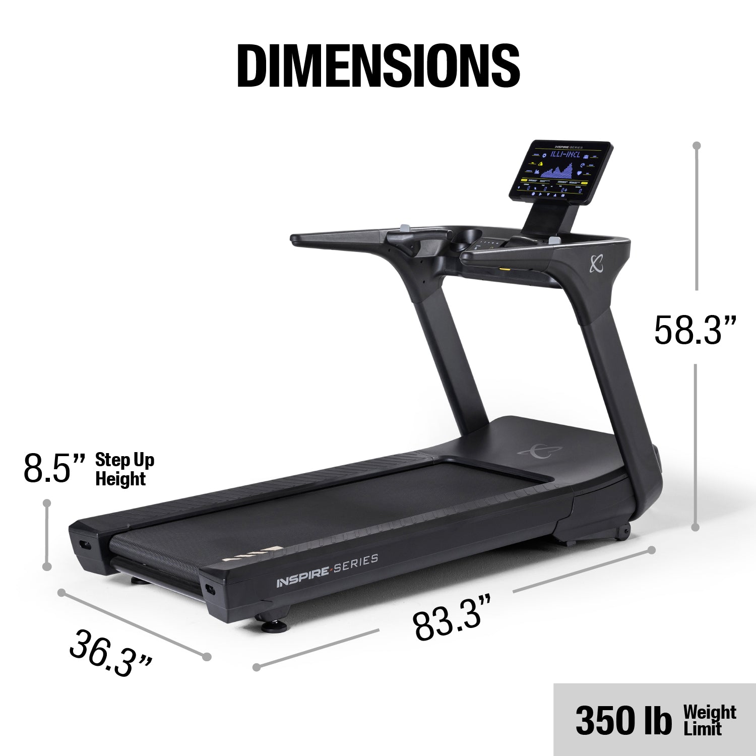 Inspire Series T7 Treadmill - Centrcentrllc