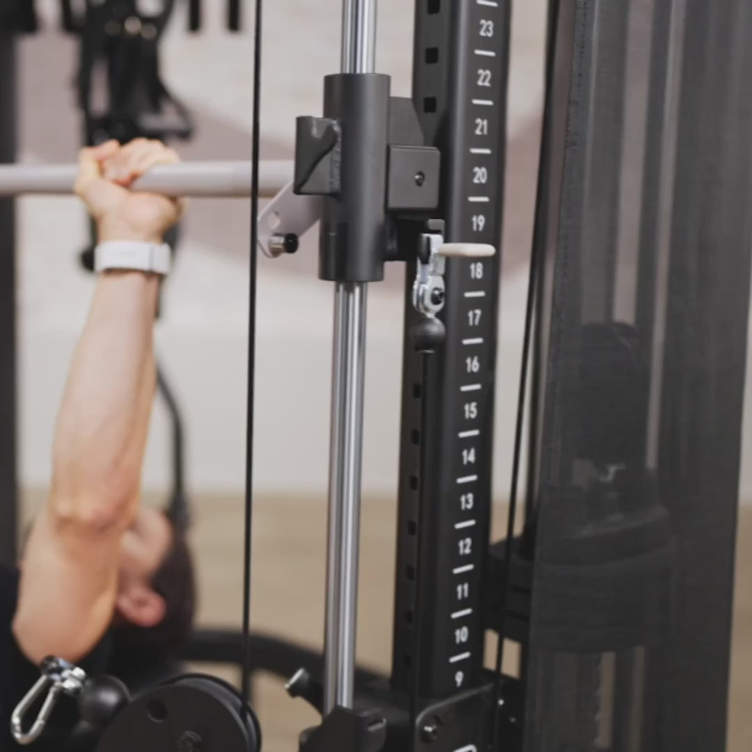 Centr 3 Home Gym Functional Trainer with Smith Bar & Dual 165 lb